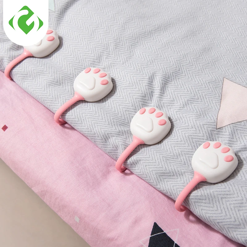 4Pcs Sheet Holder Quilt Buckle Cat Claw Quilt Clip Holder Bed Sheet Clip Non-Slip Quilt Cover Anti-Move Buckle Fixer Clip Clothing Pegs