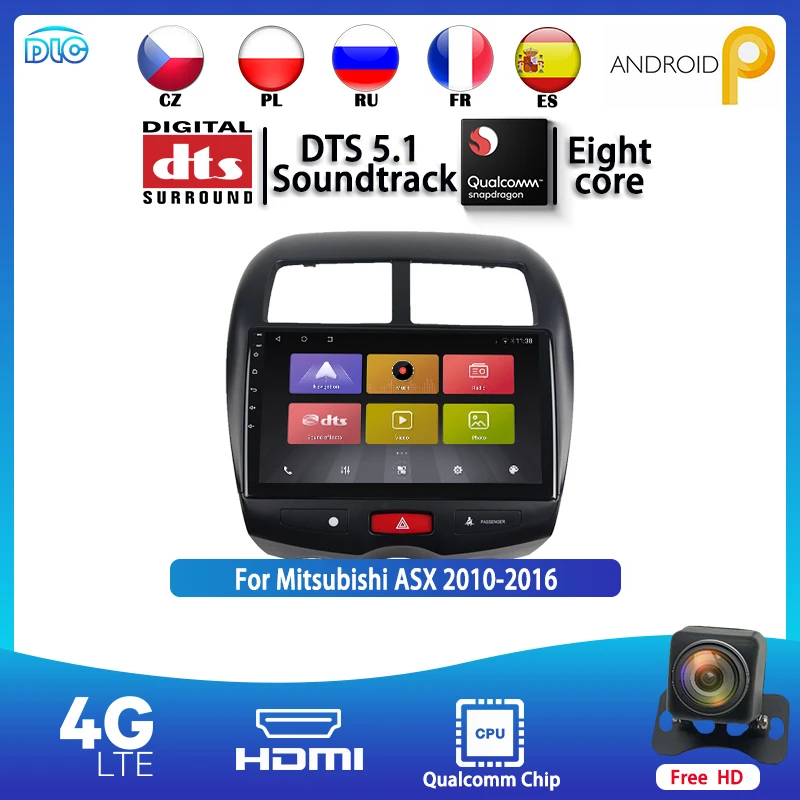 

Android 9.0 4G+64G 8 core Qualcomm IPS 1280*720 QLED LTE radio stereo head unit GPS navigation player for ASX 2010-2016