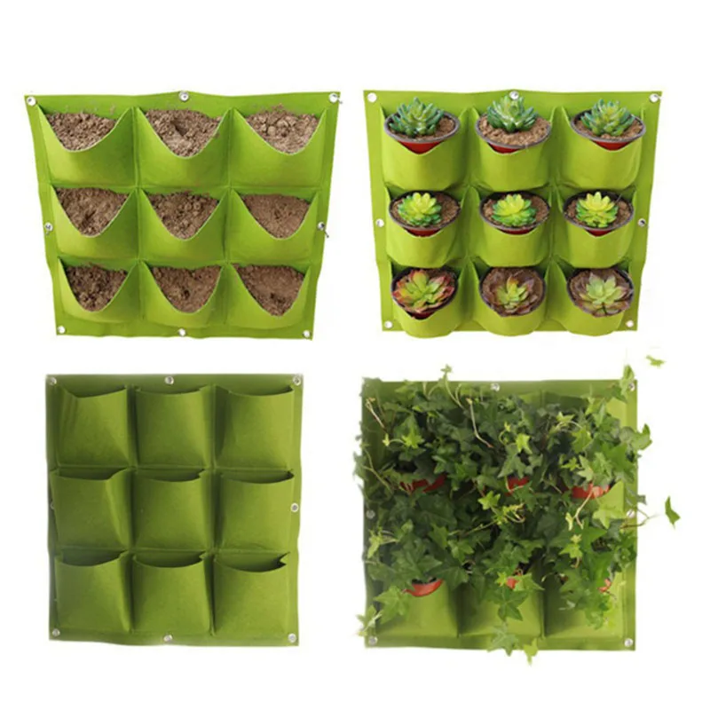 Suspension Jardiniere Wall Mount Hanging Bags Planting Multi Pockets Grow Planter Bag Vertical Vegetable Garden Room Frame | Дом и сад