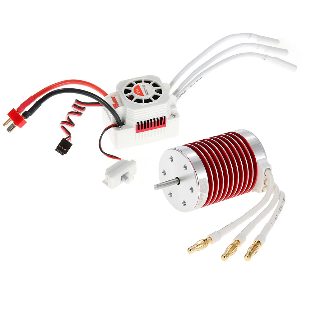 

SURPASS HOBBY Platinum Set Waterproof F540 4370KV Brushless Motor with 45A ESC for 1/10 1/12 RC Car Truck