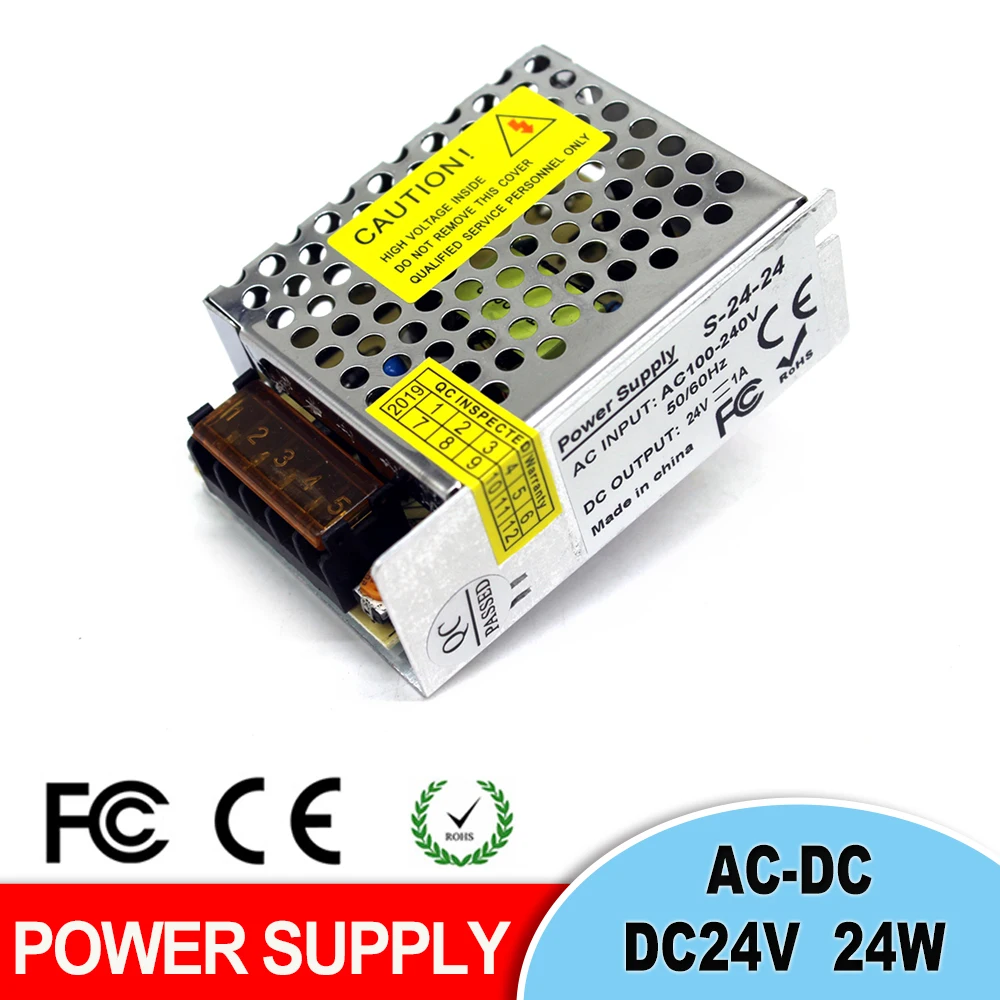 Трансформатор DC24V 1A 24 Вт блок питания для светодиодной ленты ламптрансформатор