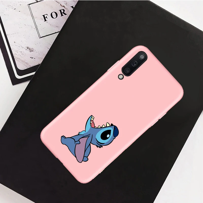 Stitch 2 pink case С рисунком героев из мультфильмов, чехол для телефона чехол для samsung galaxy A50 A10 A20 A30 A40 A60 A70 A80 M20 M30 M40 S10 S9 S8 Plus note 8 9 10 Pro - Цвет: Stitch 2 pink case