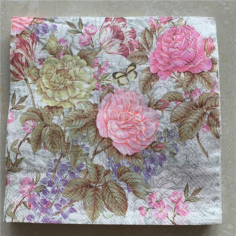 paper napkins decoupage x 2 love carries all 21cm 