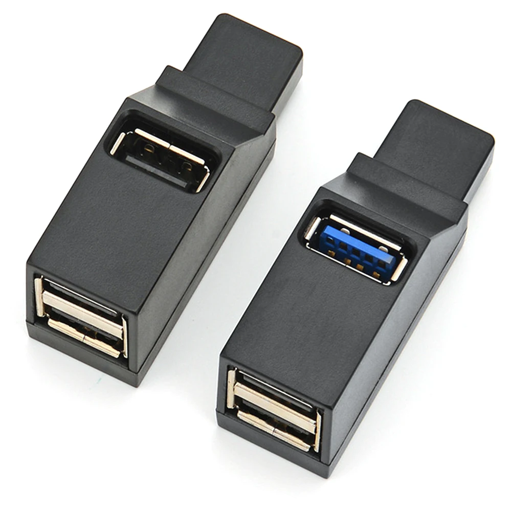 Мини 3 порта USB2.0/USB3.0 сплиттер концентратор высокоскоростной передачи данных сплиттер коробка адаптер для ПК ноутбук MacBook Pro Аксессуары