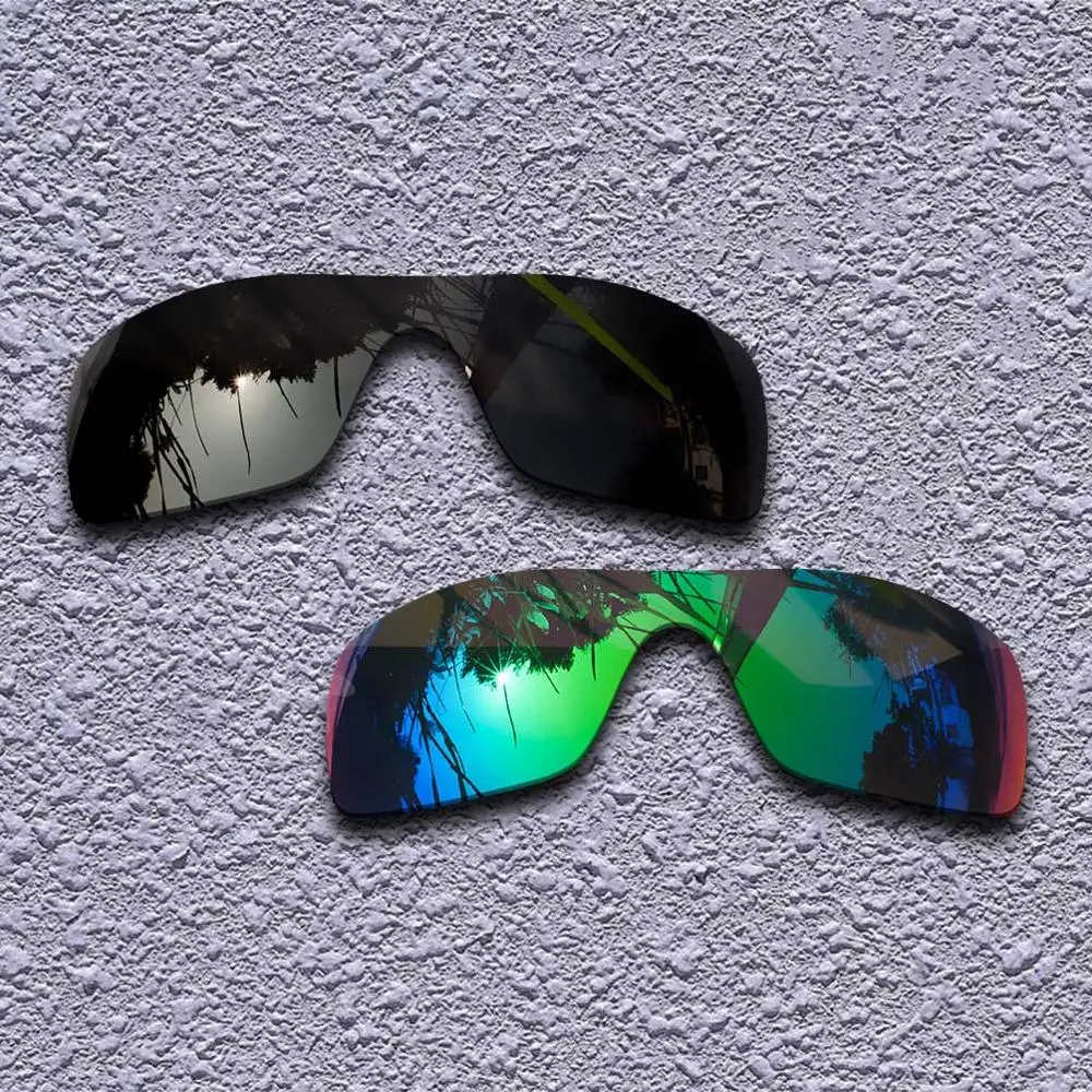 2 пары поляризованных сменных линз для солнцезащитных очков Oakley Batwolf-несколько вариантов - Цвет линз: Black-Green