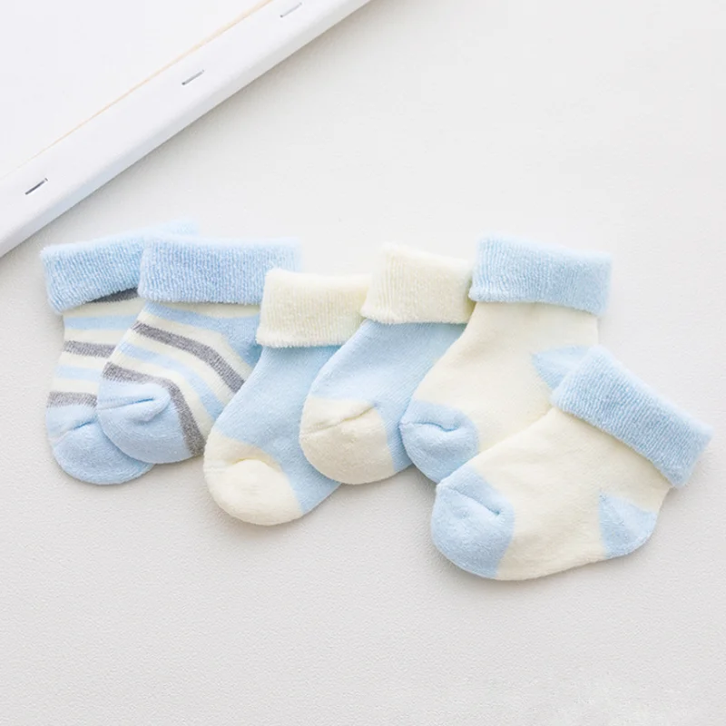 3Pair/lot new casual autumn and winter baby socks cotton 0-1-3 years old children's baby socks