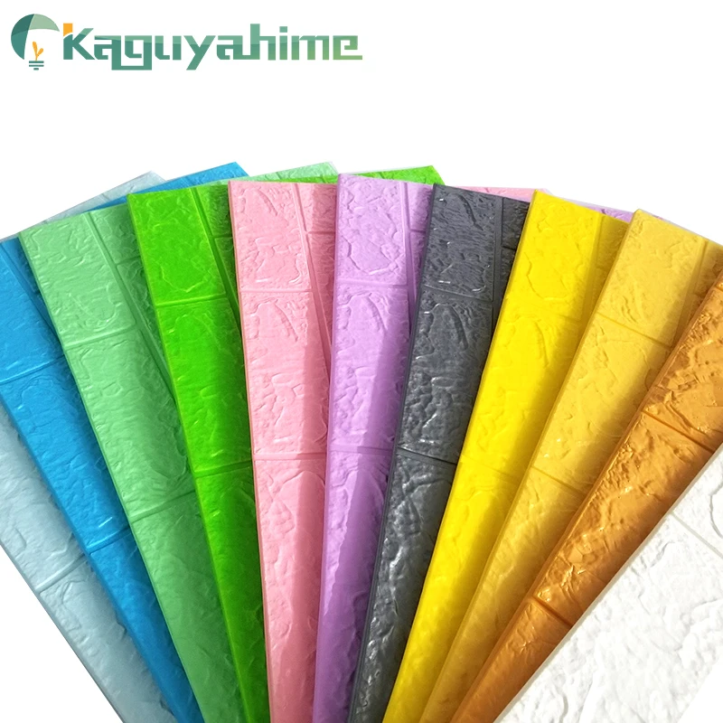

Kaguyahime 3D Brick Wall Sticker 3D Stickers DIY Self-Adhesive Wallpaper Waterproof TV Backdrop Decor For Kids Room Bedroom