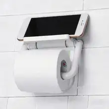 Настенный держатель для рулонной бумаги, ванная, туалет, кухня, органайзер для хранения салфеток, подвесной стеллаж, держатель для рулонной бумаги
