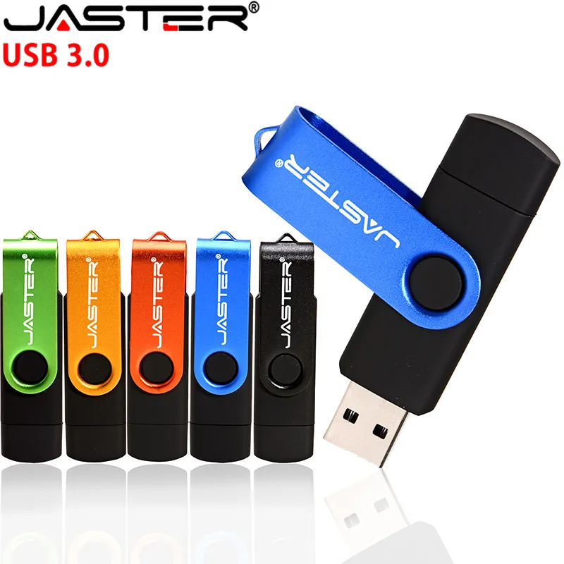 Флеш-накопитель для смартфона JASTER OTG USB Flash Drive cle usb 3,0 stick 64G otg pen drive 4g 8g 16g 32g 128G opslag apparaten