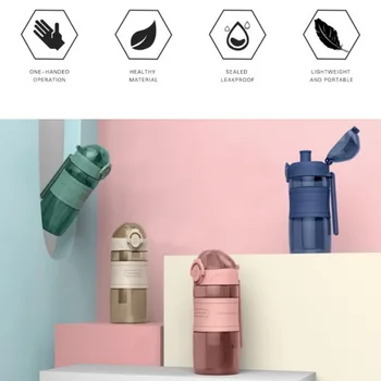 

Sports Water Bottle BPA Free & Eco-Friendly Tritan Plastic-Fast Water Flow, Flip Top, Water Bottle For Fitness Hiking Camping