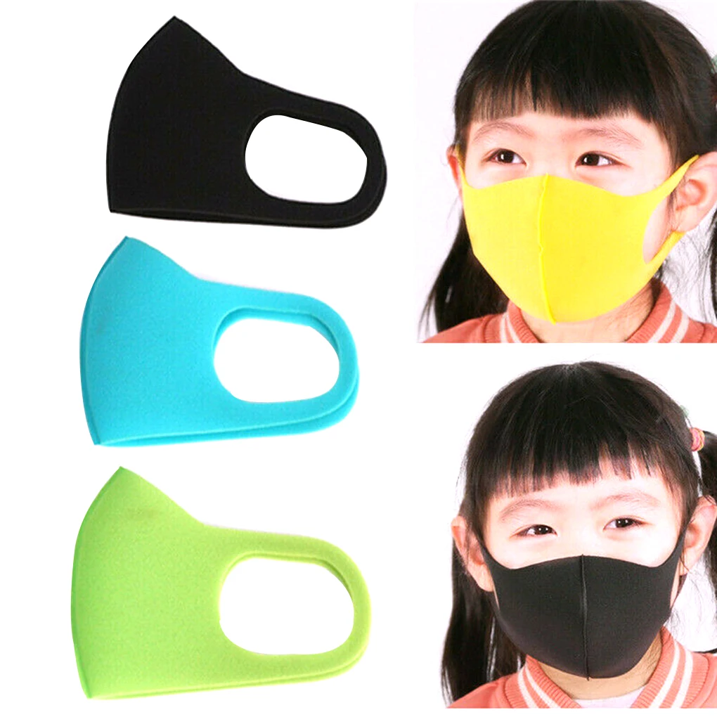 

1PC/3PCS Child Face Mask Kids Anti PM2.5 Dustproof Smoke Pollution Mask with Earloop Washable Respirator Mask