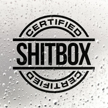 Personality Black/White Vinyl Car Sticker Certified Shitbox Window Decals Creative Car Body Laptop Decorative Decal