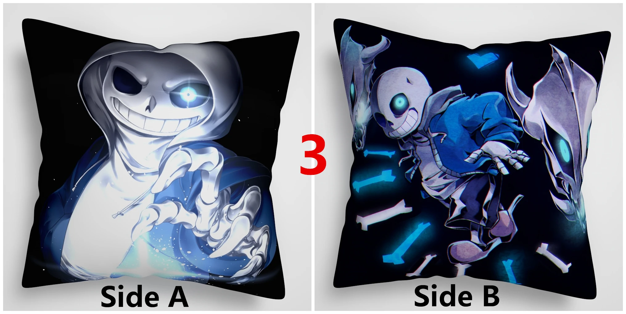 Undertale Sans аниме Двусторонняя диванная подушка крышка - Цвет: 3
