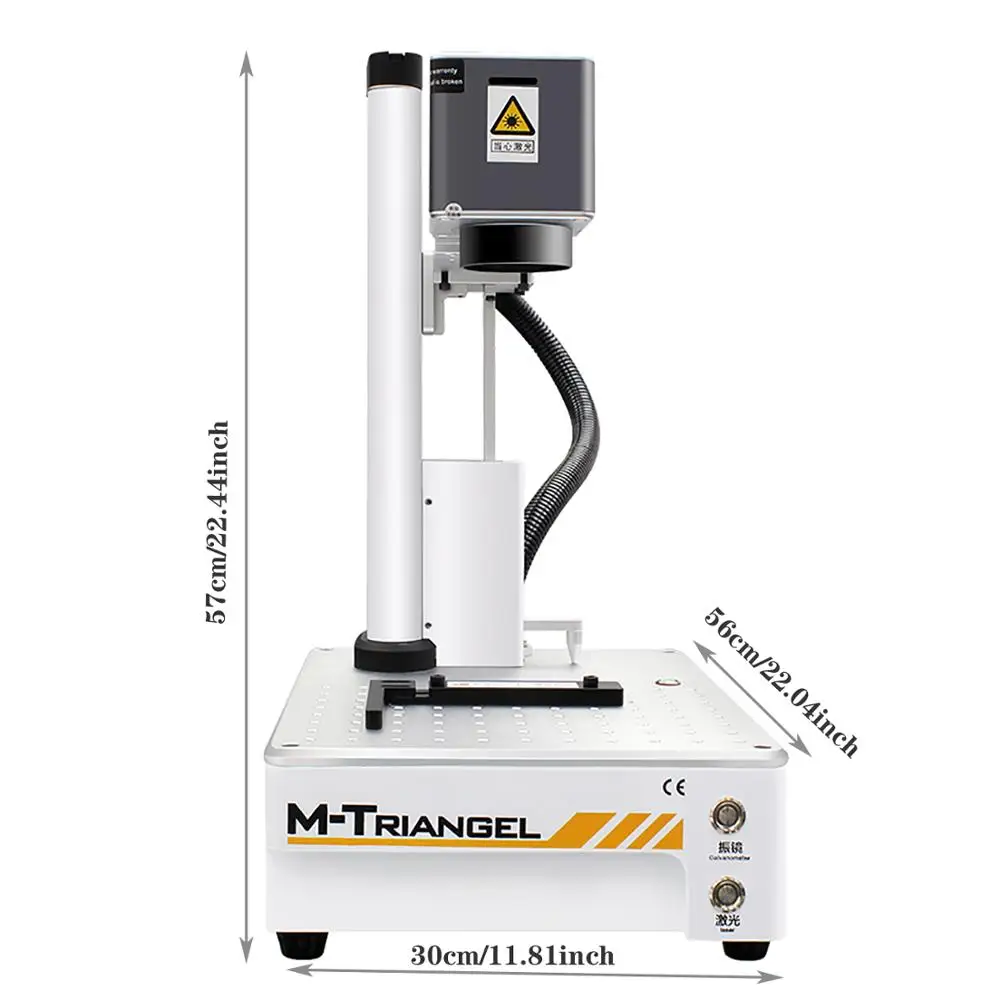 M-Triangel 20 Вт лазерная маркировочная машина DIY ЖК-сепаратор для кожаного стекла металла резки древесины компактный ЧПУ принтер En