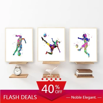 

Canvas Painting Soccer Wall Art Soccer Gift Art Girls Soccer Party Posters Wall Pictures Girls Kids Room Home Decor