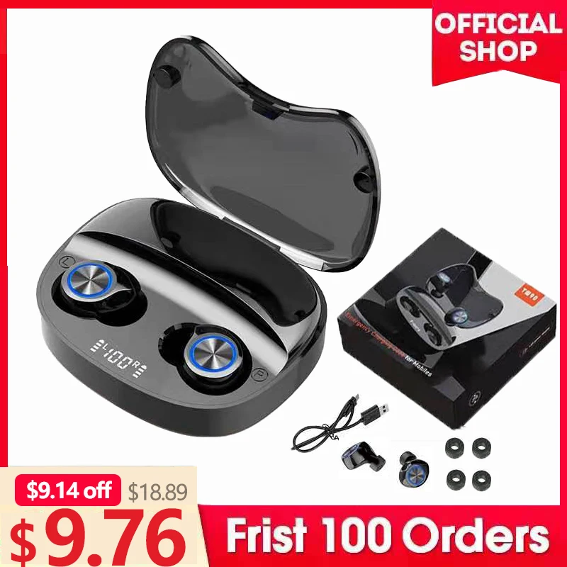 Venider tw90 tws fone de ouvido sem fio bluetooth 5.0 fones caixa carregamento mini estéreo esportes à prova dwaterproof água com microfone