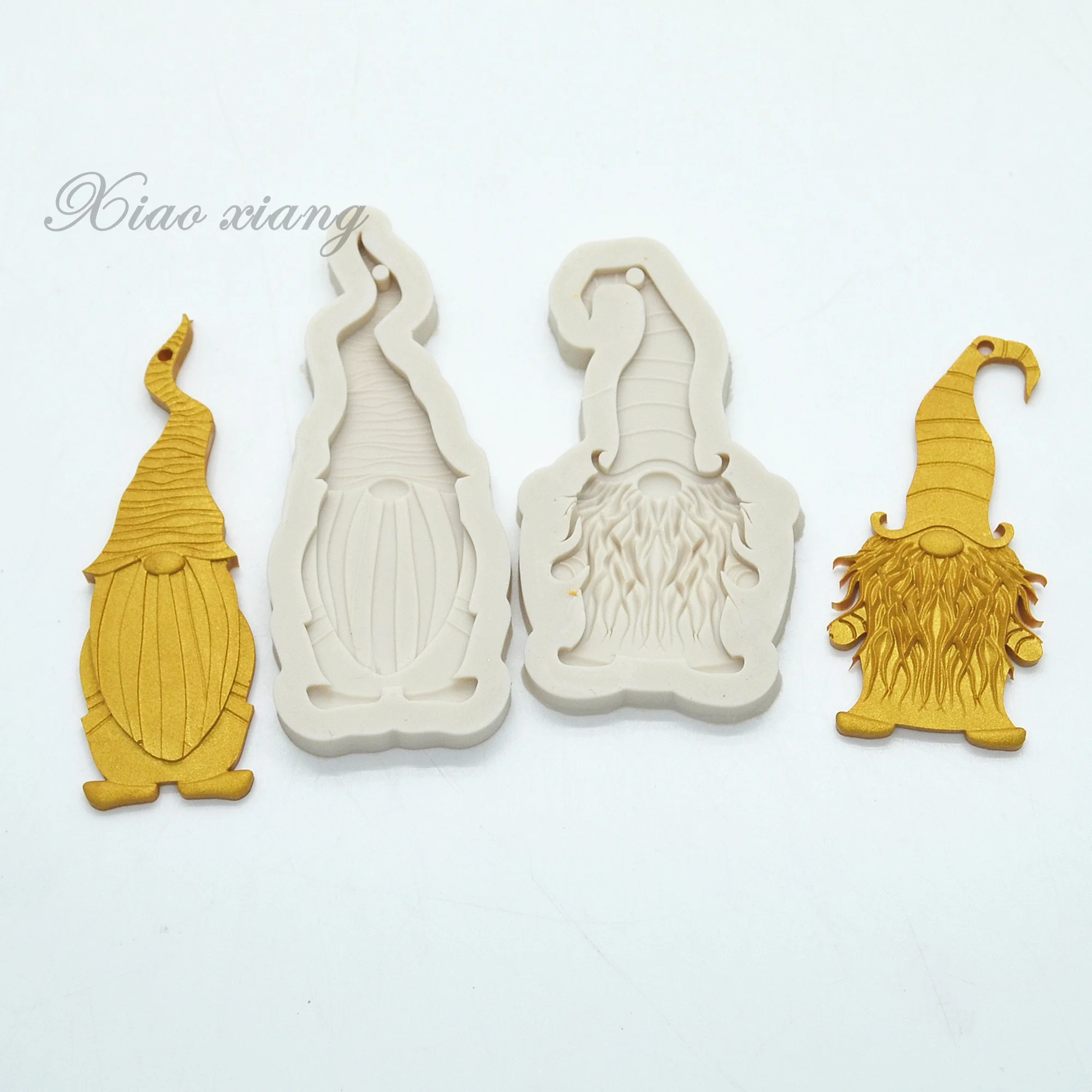 2pc Santa Head Silicone Mould Christmas Cake Decorating Tools Silicone Santa Claus Fondant Cake Molds For Baking Sugar Paste
