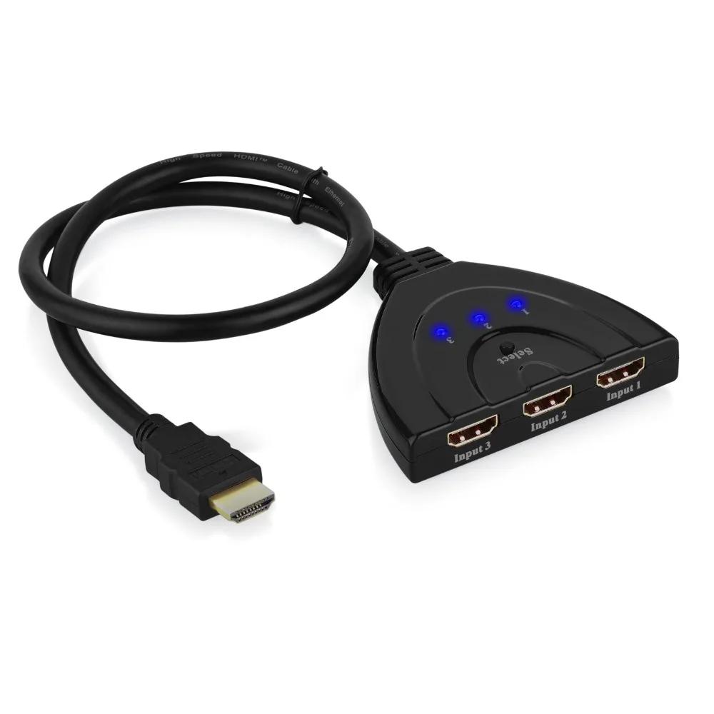 ESYNiC 3 порта 1080P HDMI Переключатель Селектор позолоченный HD переключатель концентратора Connetor для HDTV PC проектор PS3 PS4 Xbox STB