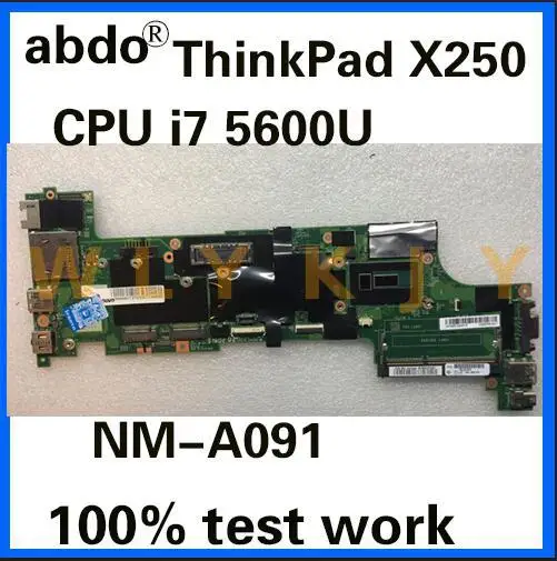 Для Lenovo Thinkpad X250 материнская плата для ноутбука VIUX1 NM-A091 CPU i7 5600U 100% тестовая работа