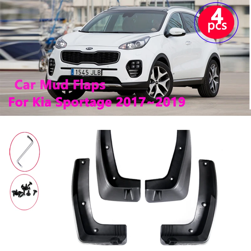 For KIA Sportage QL 2017 2019 Set Front Rear Car Mud Flaps Mudflaps