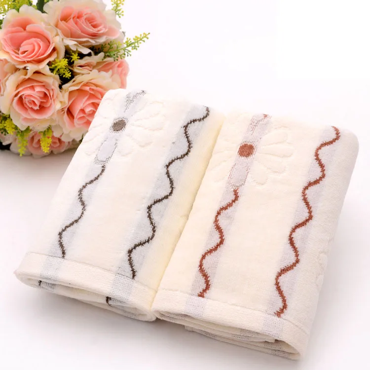 Махровое полотенце из 100% хлопка с вышивкой 2 шт. в комплекте|bath towel set|towel setjuego de toallas