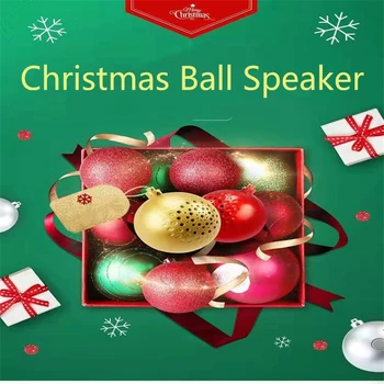 

Bluetooth Music Speaker Christmas Ball Support for TWS Function Holiday Festival Tree Ornament Portable New Wireless Speaker