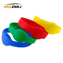 50PCS 125KHZ TK4100 EM4100 RFID Bracelet Silicone Card Wristband Access Control Yellow Silicone Wristband Access Card