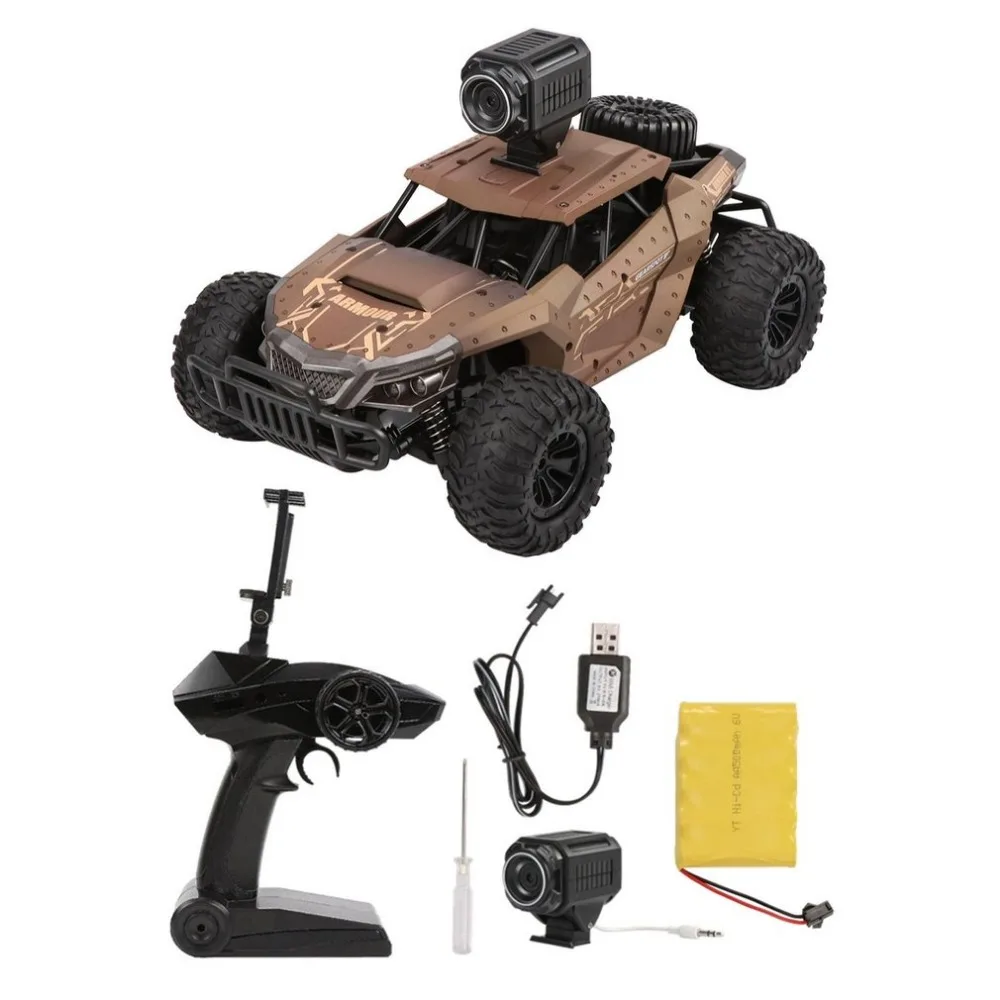 Камера внедорожник игрушки для ChildrenDM-1803 Электрический 4 колесный Багги рок 1/16 гусеничный Радиоуправляемый автомобиль Wifi FPV 0.3MP