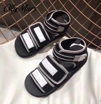 

OllyMurs New Quality Branded Open Toe Cmfortable Spring Summer Sandals Hook Loop Casual Flats Sandals Shoes Women