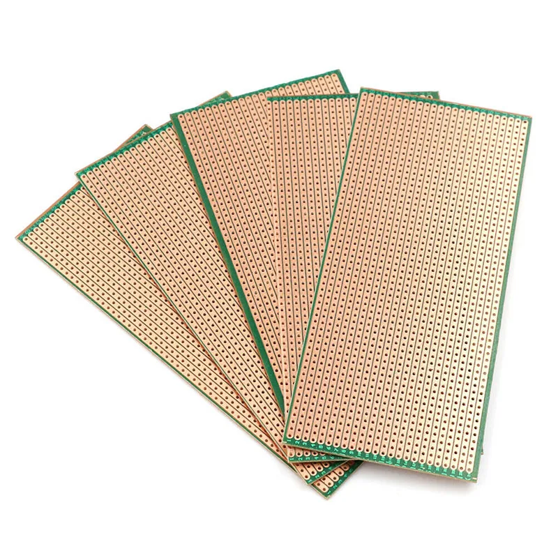 

1 Set Of DIY Prototype PCB Board 5X 6.5x14.5cm Stripboard Veroboard Uncut PCB Platine SingleSide Circuits Board.Y