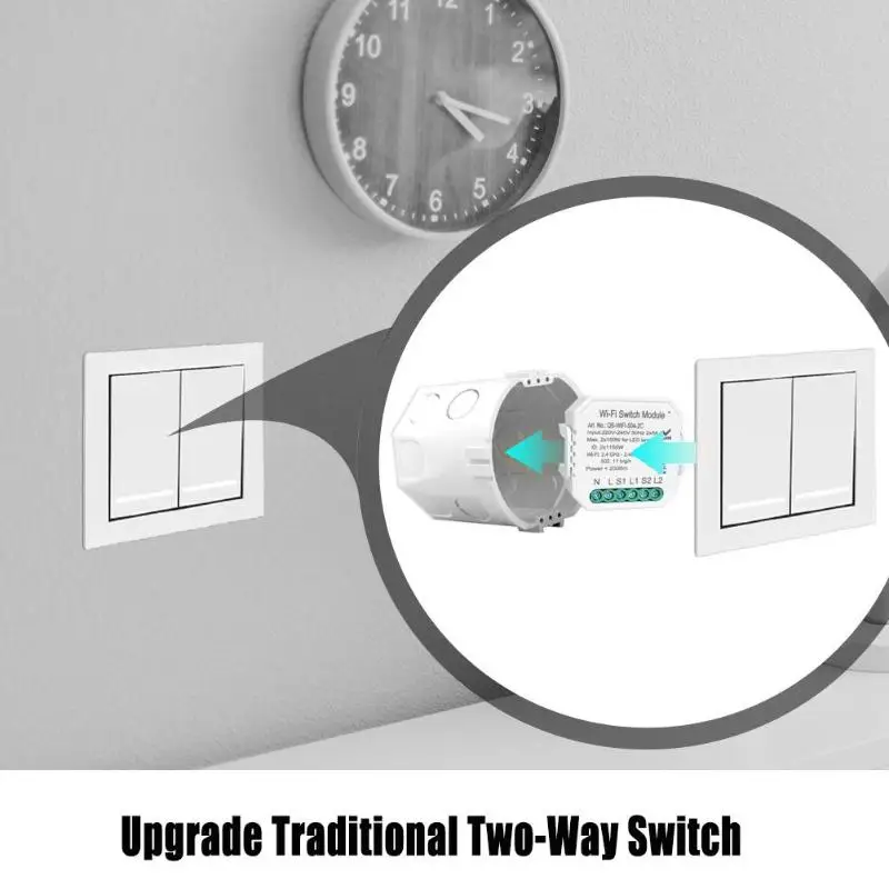 Tuya S04 2C умный DIY WiFi модуль переключателя Поддержка внешнего переключателя работает для Alexa Google Assistant
