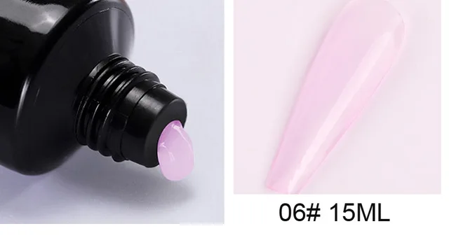 15ml Poly Acrylic Gel For Nail 22 Color Spangle Crystal Extension Gel UV/LED Light Quick Extension Nail Without Paper Holder&_&* 06