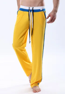 4004CK YELLOW WJ Для мужчин с полной длины Повседневное модная дышащая высокое качество быстросохнущей ткани штаны 2005CKU - Цвет: 4004CK YELLOW