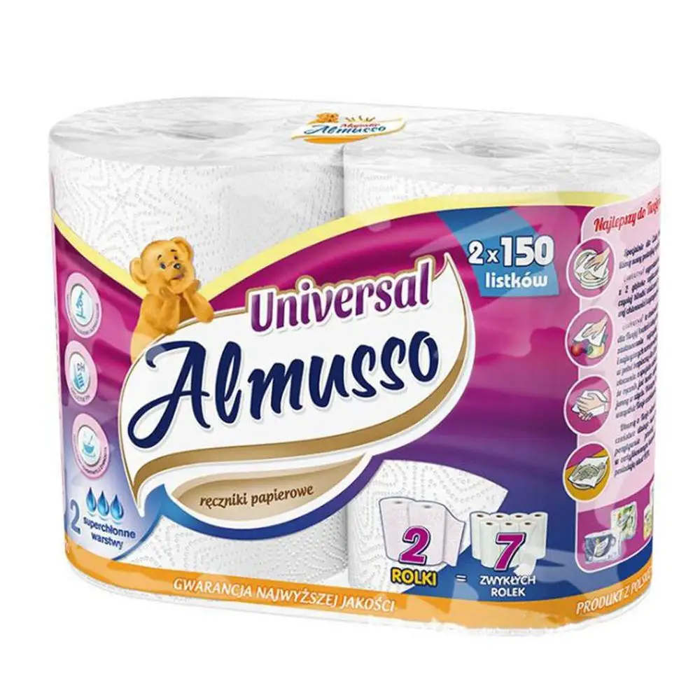 

Kitchen household roll paper wood pulp practical roll paper tissue paper oil-absorbing paper 2 rolls