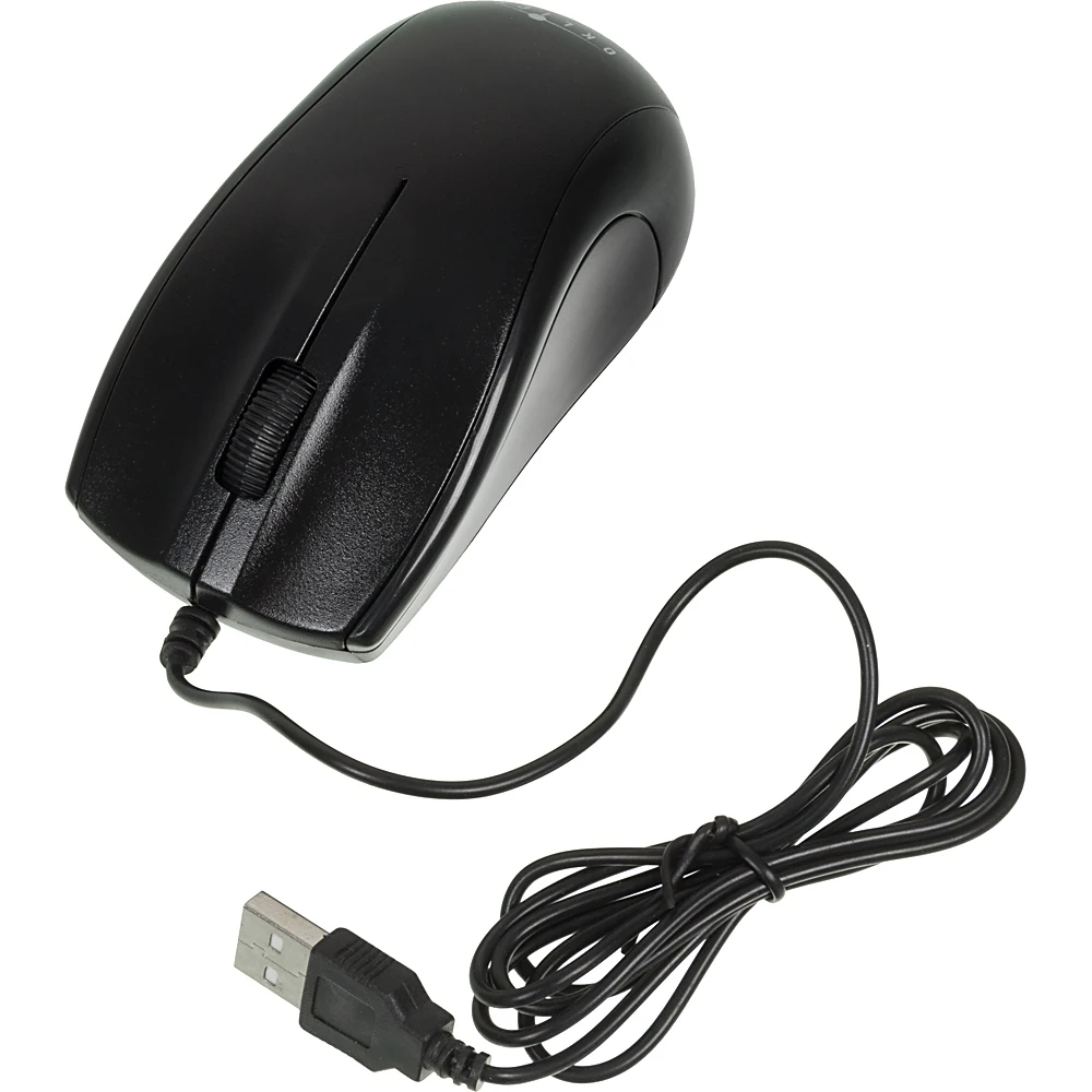 Мышь OKLICK 185M, проводная, USB, черный