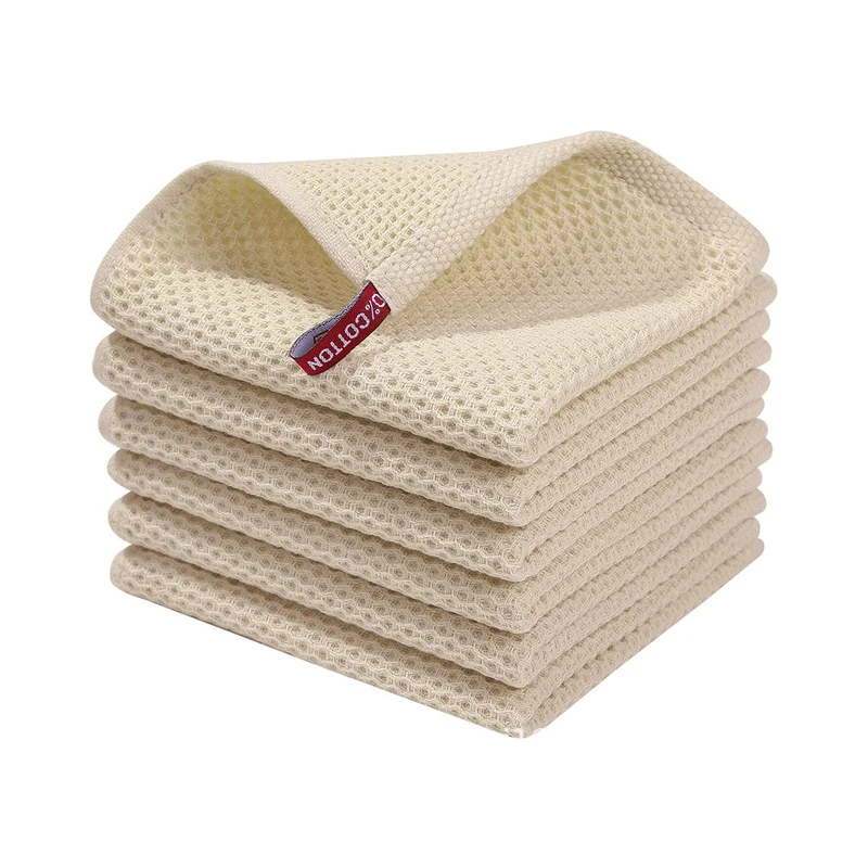 Cotton Waffle Towel For Kitchen And Household Goods Wipes