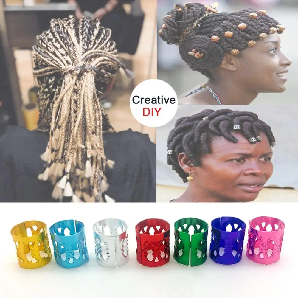 100Pcs/Lot Golden/Silver/Mix Silver Golden Micro Hair rings links Dread Braids Dreadlock Beads Adjustable Accessories | Красота и