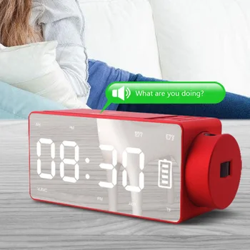 

Alarm Clock Speaker Audio Mobile Phone Wireless Charger Bedside Smart Speaker Electronic Loudspeaker