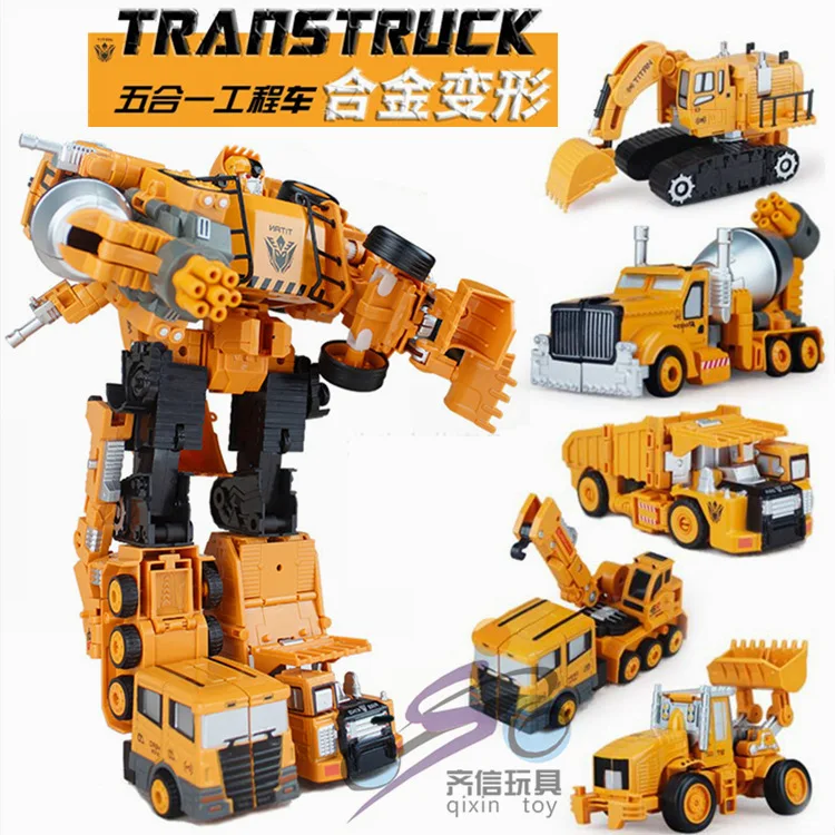 

Hot Sales Engineering Transformation Excavator Model Alloy Transformation Engineering Vehicle Toy Robot