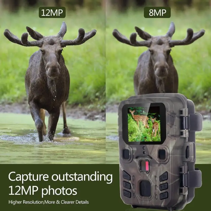 

2020 Mini Wild Trail Camera Hunting Game 12MP 1080P Outdoor Wildlife Scouting With PIR Sensor 0.45s Fast Trigger