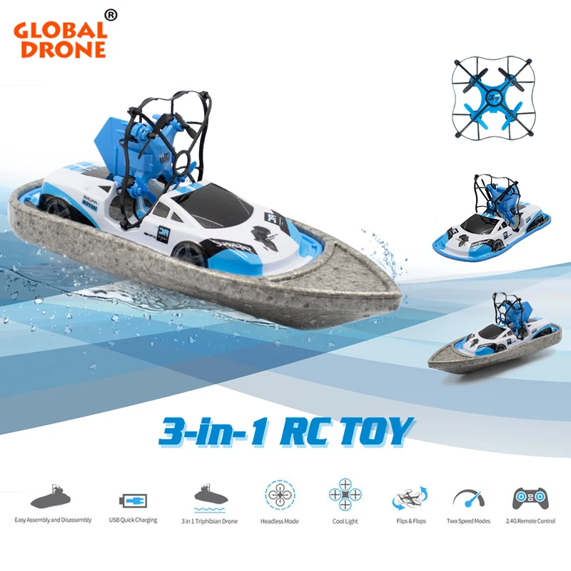 Flying Air Boat RC Boat Radio-Controlled Machine on the Control Panel Birthday Christmas Gifts Remote Control Boat Toys for Kids