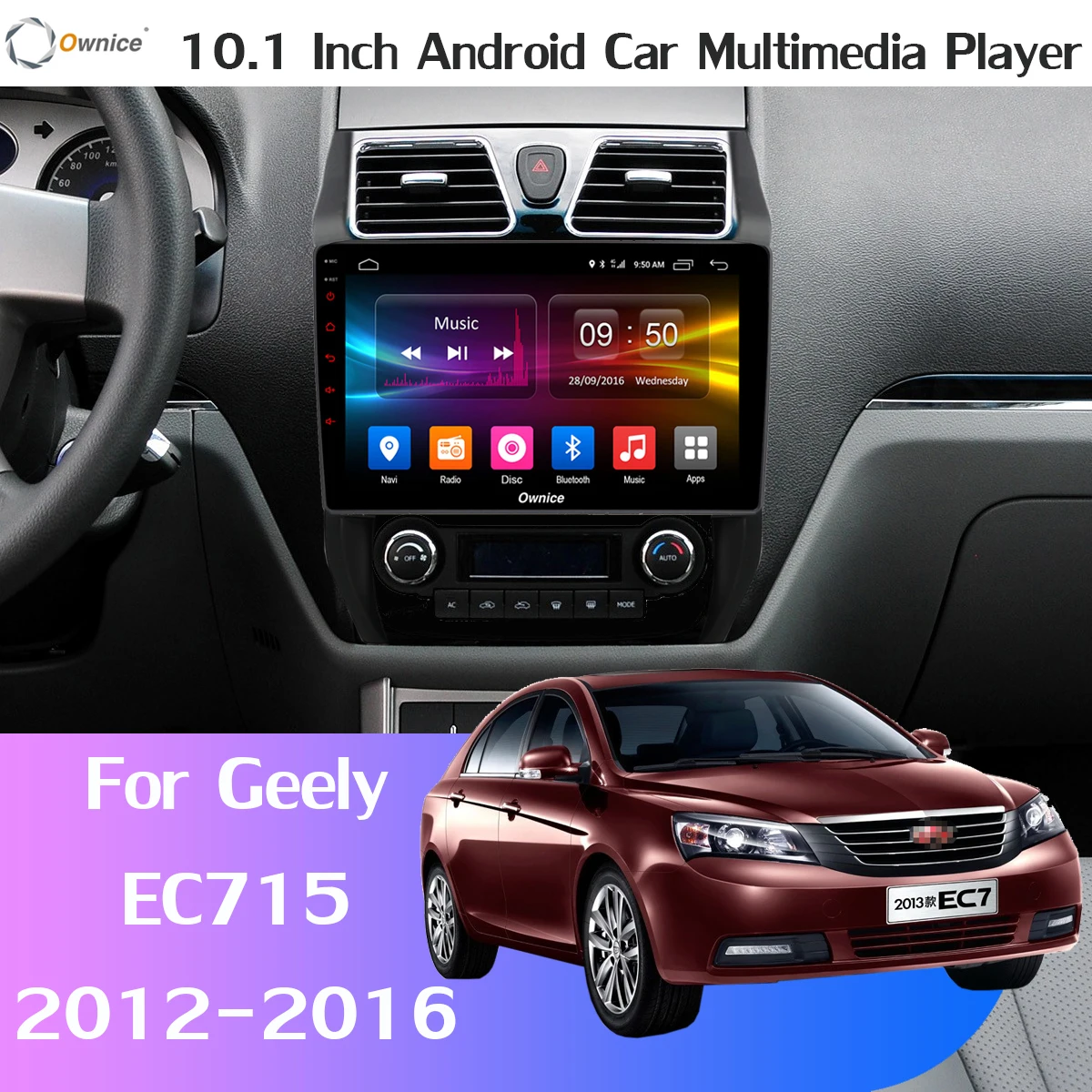 Автомобильный DVD плеер Ownice 10 1 &quotK1 K3 K5 K6 для Geely Emgrand EC7 EC715 RV EC718 2012 2016 радио GPS CarPlay DSP