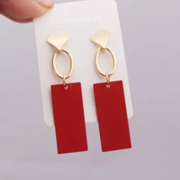 

New Styles Gold Color Geometric Sequin Pendant Drop Earrings for Women Long Exaggerated Earring Brincos Pendientes Gift