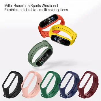 

Suitable for xiaomi mi band 5 Strap Bracele colorful Xiaomi Mi Band 5 Strap Silicone Wristband Replacement soft TPU Strap