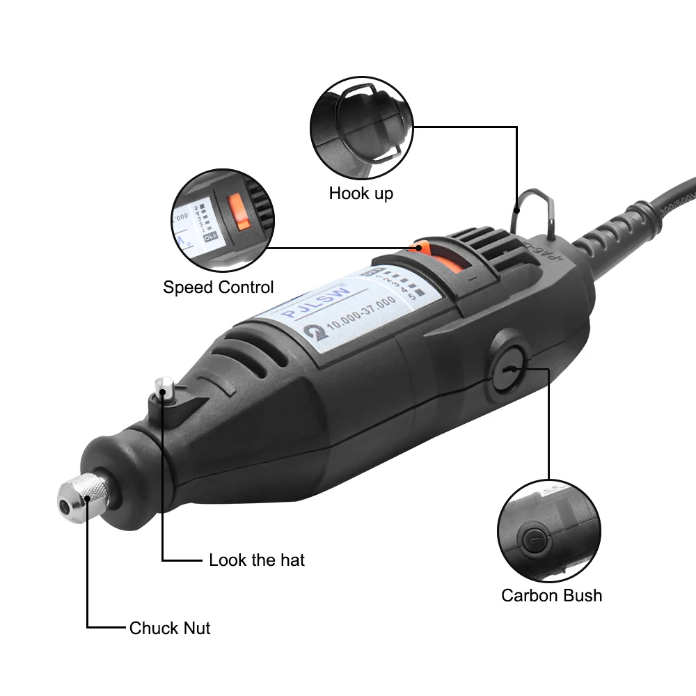 PJLSW Dremel стиль Электрический Роторный инструмент переменная скорость мини дрель инструмент полировка ГРАВИРОВКА СВЕРЛЕНИЕ с гибким валом резка