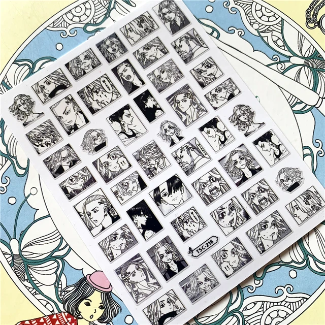 TSC-212 TSC-213 Cartoon anime character 3D Back glue Nail Art Stickers Decals Sliders Nail ornament decoration TSC-216 N