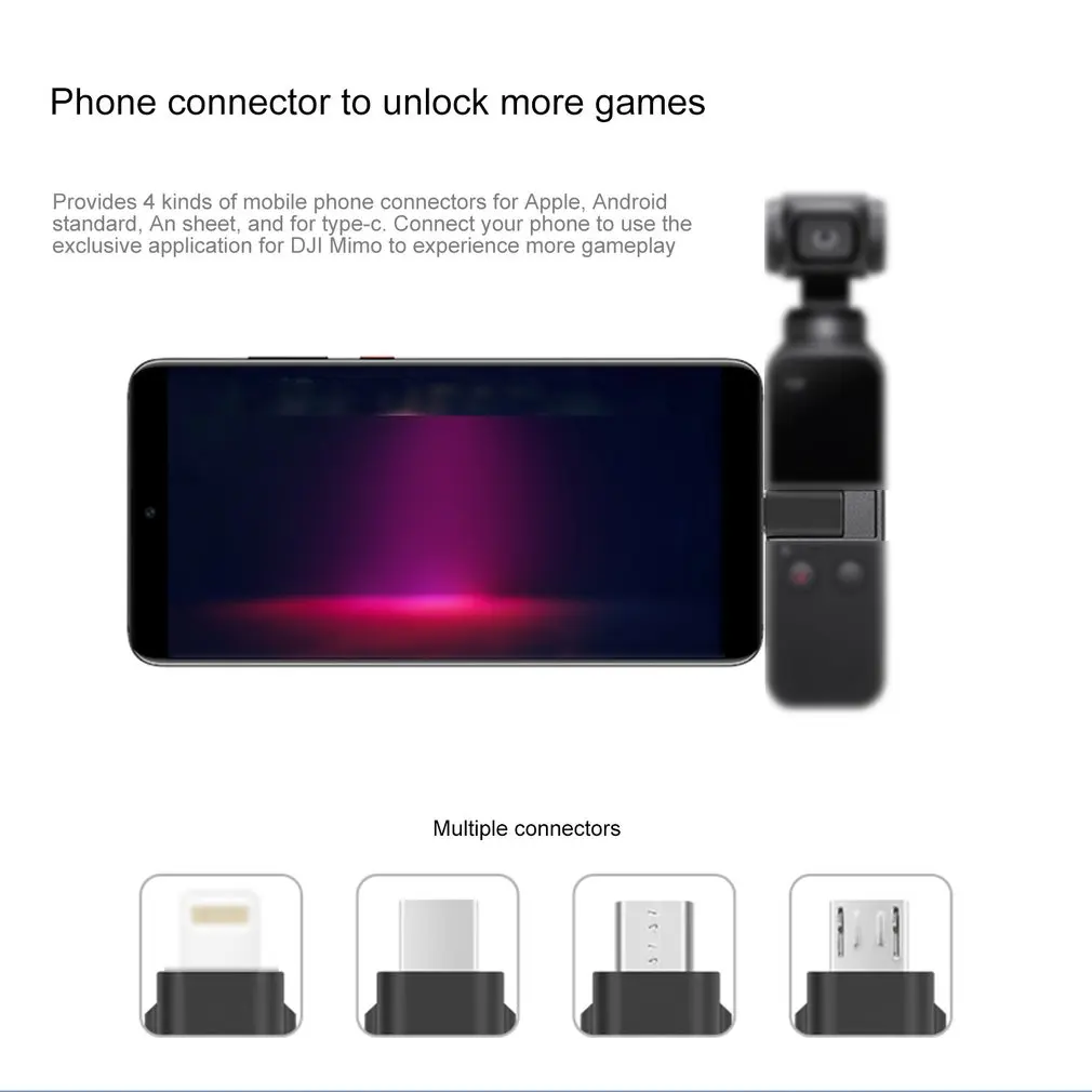 Mobile Phone Type-C Connector Adapter USB Adapter Micro-USB Converter Connector for Android Forward Interface for OSMO POCKET