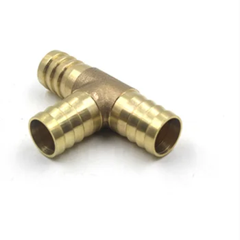 

Brass Splicer Pipe Fitting T Shape 3 Way Hose Barb 6 8 10 12 16mm Copper Barbed Connector Joint Air Water Oil Coupler Adapter