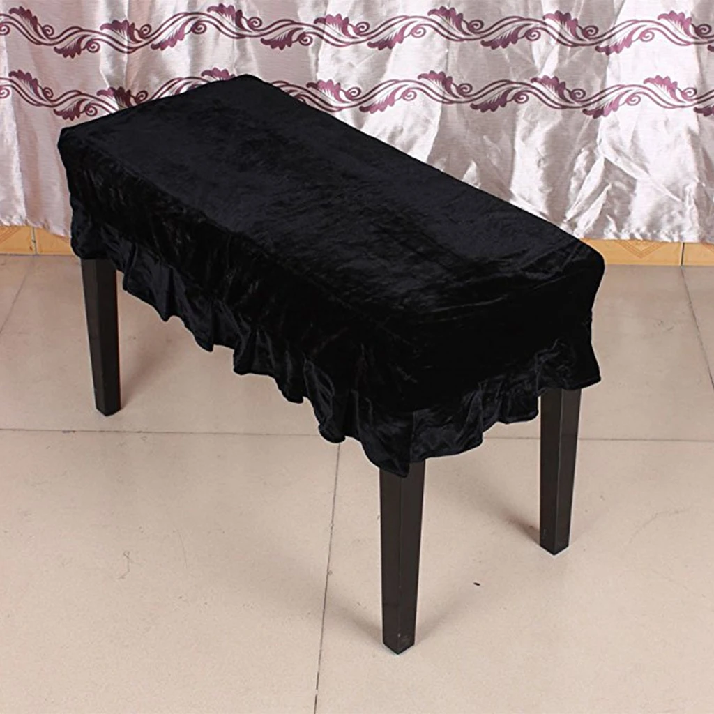 Black 2-Seater Универсальный стул для фортепиано, чехол для скамейки, украшенный макраме, для пианино, одноместный/двухместный скамейка - Цвет: Black 2-Seater