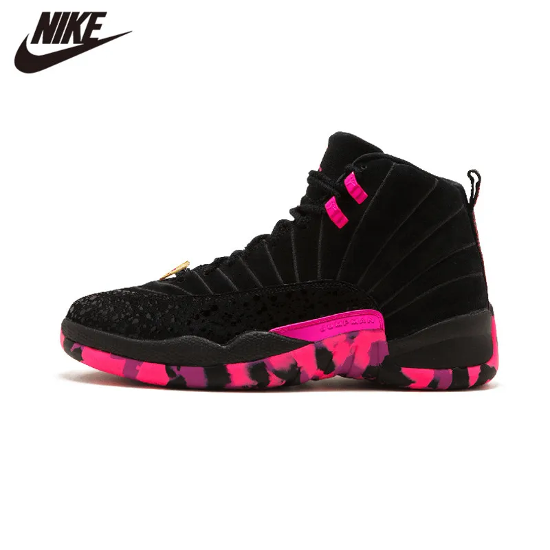 Оригинальная продукция Nike Air Jordan 12 Doernbecher aj12 DB Charity черная розовая Мужская обувь-AH6987-023